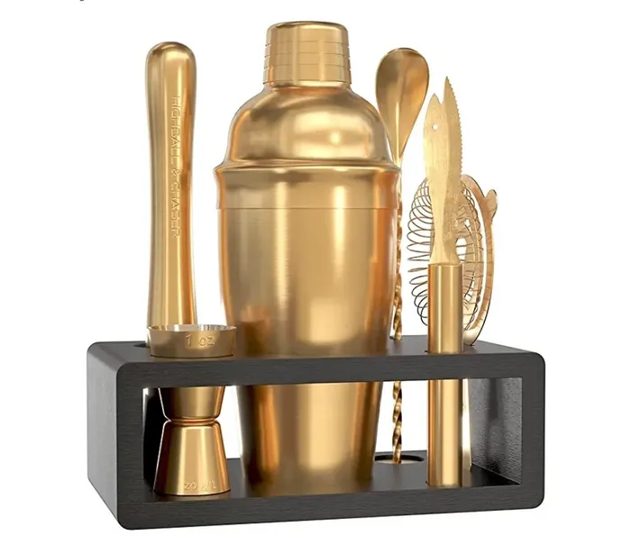Elite Matte Gold 6-piece Mixology Kit