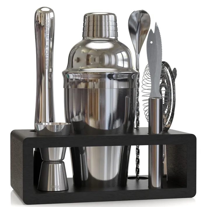 Elite Polished Silver 6-piece Mixology Kit