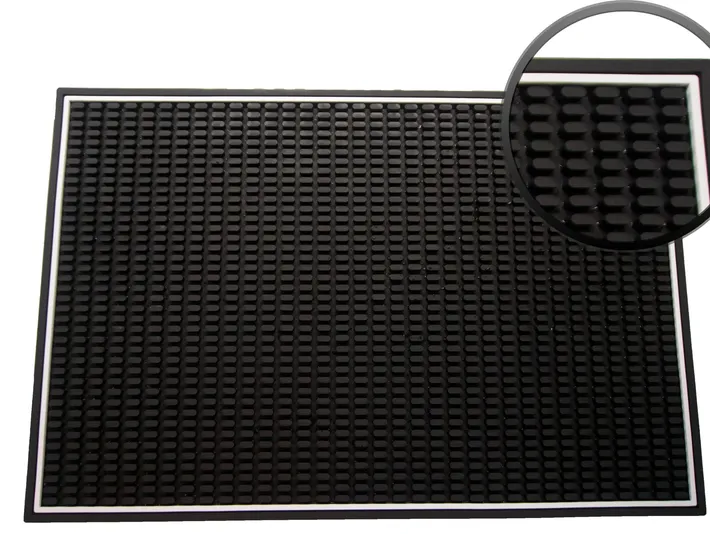 Premium White Border Bar Mat